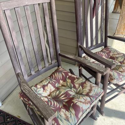 Wood Rockers Front Porch