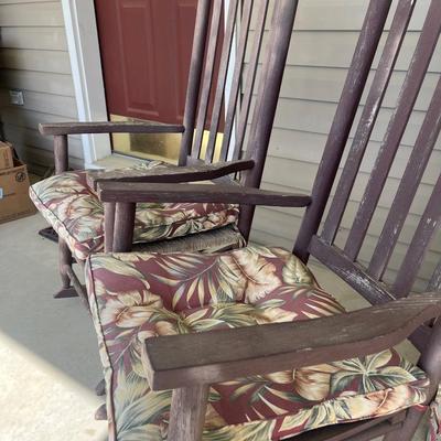 Wood Rockers Front Porch