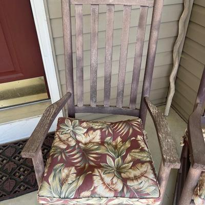 Wood Rockers Front Porch