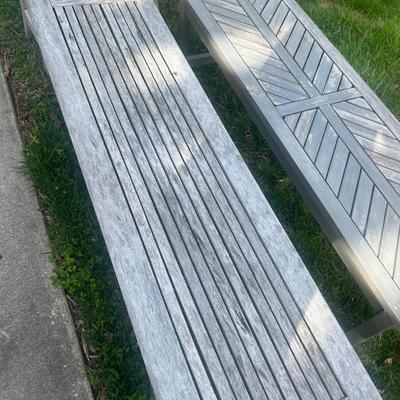 Wood Patio Benches End Tables