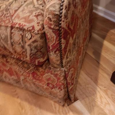 KACEY FINE FURNITURE "MARISA" HIGH BACK CHAIR WITH THROW PILLOW