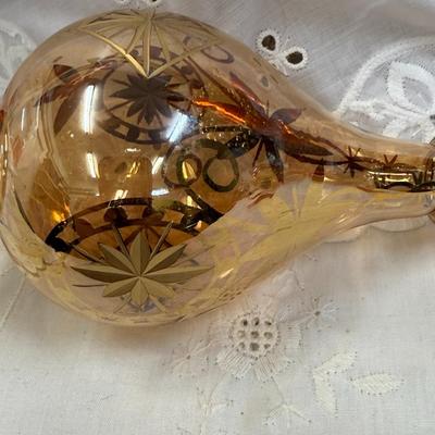 LOT OF 2 Blown Art Glass ORNAMENT