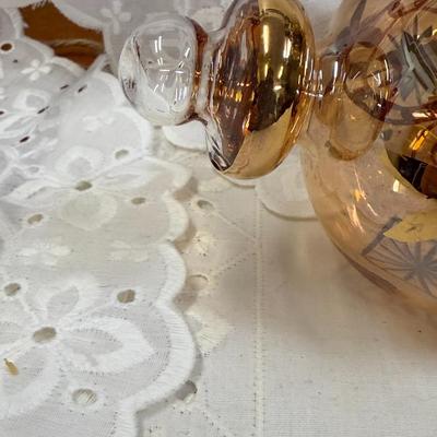 LOT OF 2 Blown Art Glass ORNAMENT