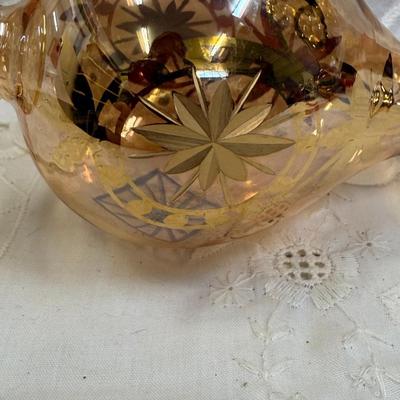 LOT OF 2 Blown Art Glass ORNAMENT