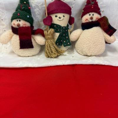 Lot of 3 snowman plush