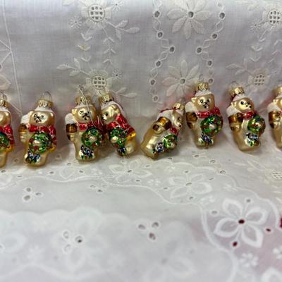 Vintage glass bear ornament