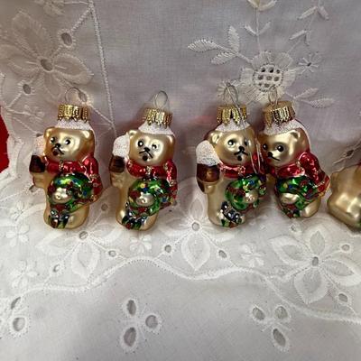 Vintage glass bear ornament