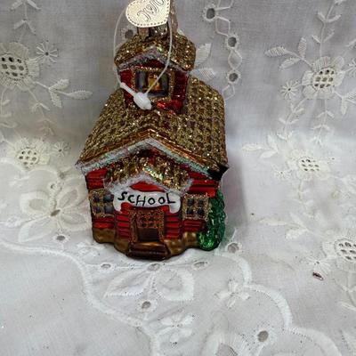 Lot of 5 ornament including vtg blown glass santa head
