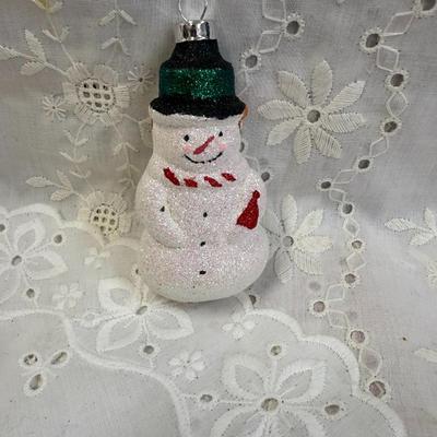 Lot of 5 ornament including vtg blown glass santa head