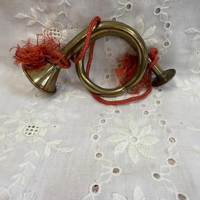 Decorative Brass Horn lot of 2