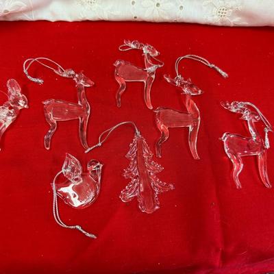 VTG Clear ornaments Lot of +B27:B1007