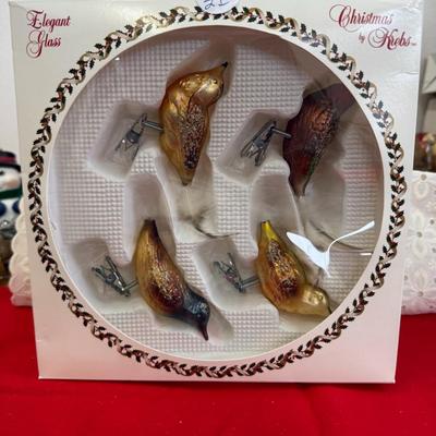 Feathered bird ornament