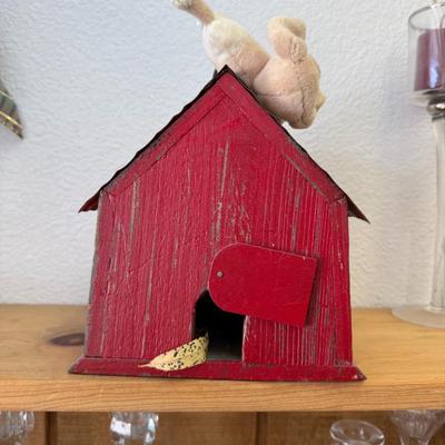 Red bird house