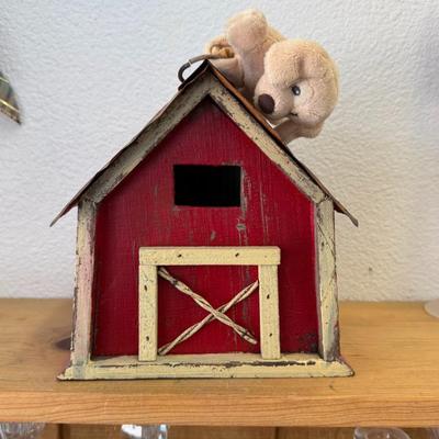 Red bird house