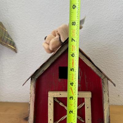 Red bird house