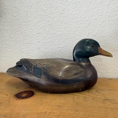 Hen Mallard Duck Sculpture Resin 13" Hand Painted With Original Box