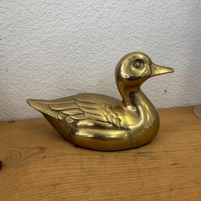 Vintage Brass Sitting Duck , Duck Figurine, Brass Duck,Vintage Duck, Brass Duck Figurine, 