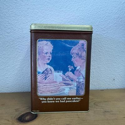 Vintage Pillsbury Hungry Jack Pancake Mix Tin Collectible Metal Container Box