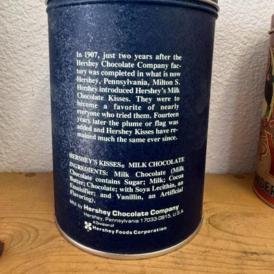 Vintage Collectible Hershey's Kisses Tin A Kiss For You 1980 Milk Chocolate