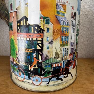 1998 Parisian Vignette Trail’s End Gourmet Popcorn Collectible Tin