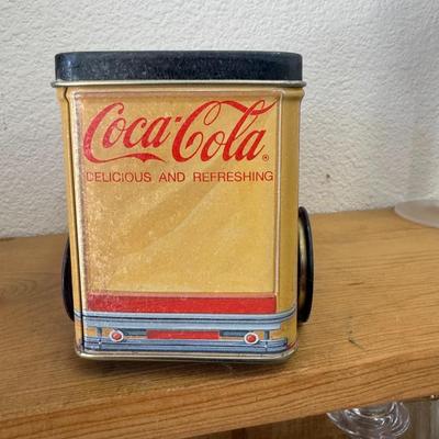 Coca Cola Vintage 1995 Delivery Truck Shaped Collector Tin Storage Box