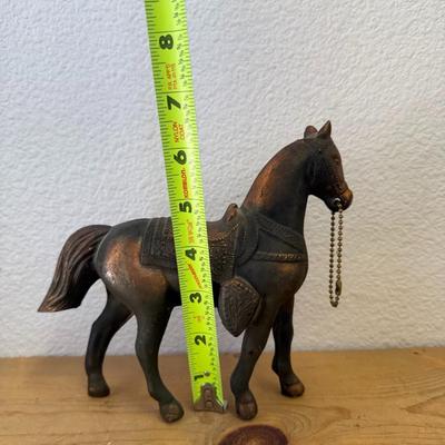 Vintage Cast Metal Bronze Colored Horse Coin Bank, Vintage Banks, Collectible Banks, Office or Library Decor, Horse