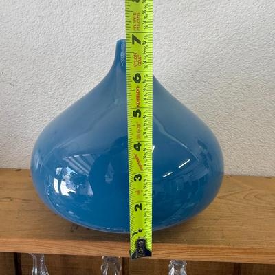 3 pc blue vases