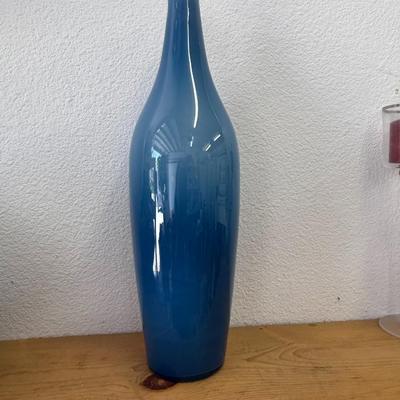 3 pc blue vases