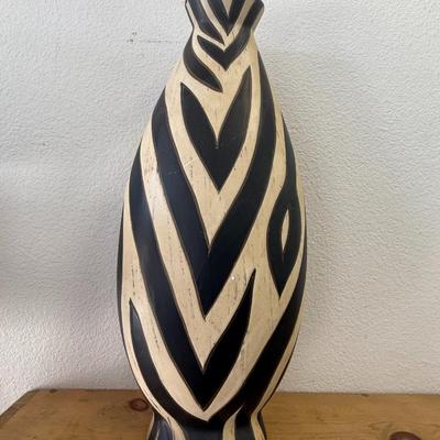 2 pc zebra vase