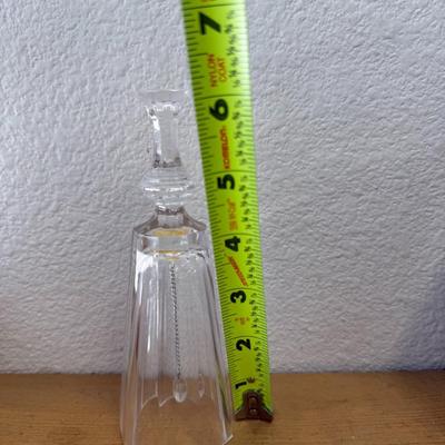 Clear glass crystal bell
