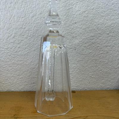 Clear glass crystal bell