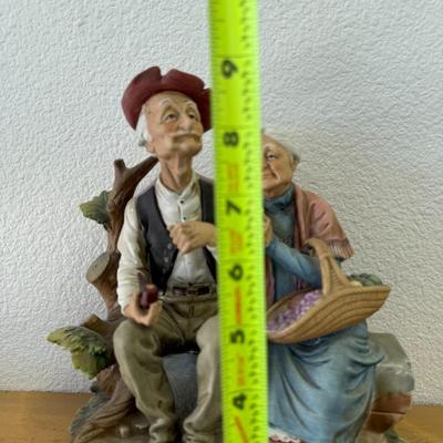 1977 NAPCOWARE C9412 PORCELLANE D'ARTE FIGURINES OLD MAN & WOMAN