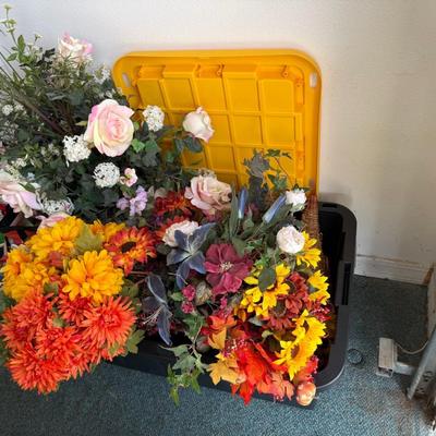 Lot of faux flowers
