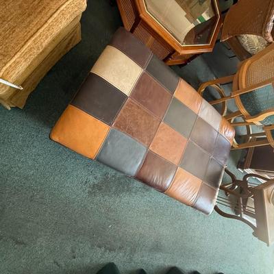 Patchwork Leather Ottoman