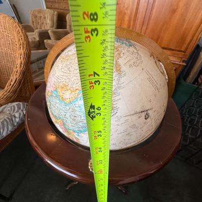 VTG REPOGLE World Classic 12” Floor Globe Raised Relief Mahogany Stand EXCELLEN