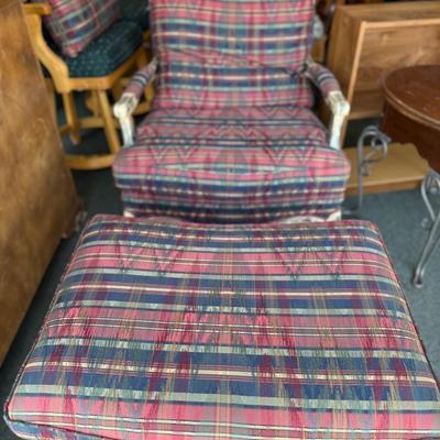 Chair with ottoman