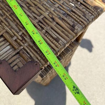 small wicker nightstand