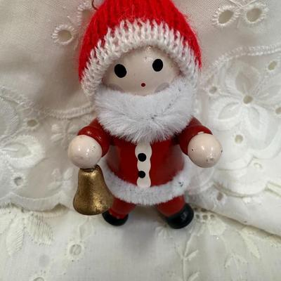 Wooden Santa Claus Christmas Ornament