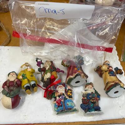 Set of Santa claus ornament