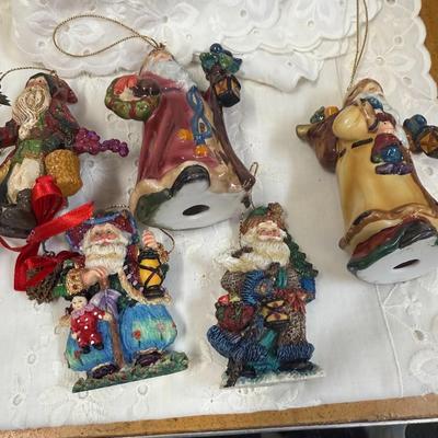 Set of Santa claus ornament