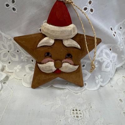 Set of wooden chrismtas ornament