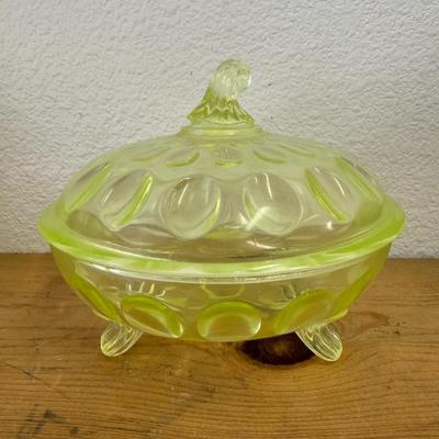 Uranium Cheese dish with lid