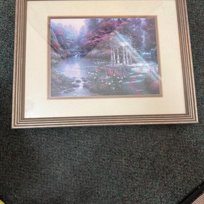 Thomas Kinkade Framed Matted Print "Hometown Chapel"