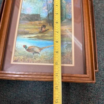 Vintage F. Osborne "Mallard Ducks"Foil-8" x 6"-14.5 X 12.5 Foil/Signed/Framed