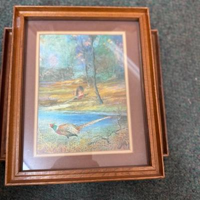 Vintage F. Osborne "Mallard Ducks"Foil-8" x 6"-14.5 X 12.5 Foil/Signed/Framed