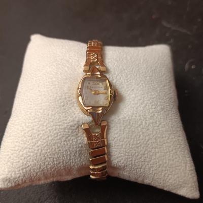 LADIES BULOVA L3 - 10K ROLLED GOLD PLATE WATCH