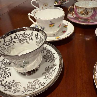Collection of gorgeous tea cups and saucers