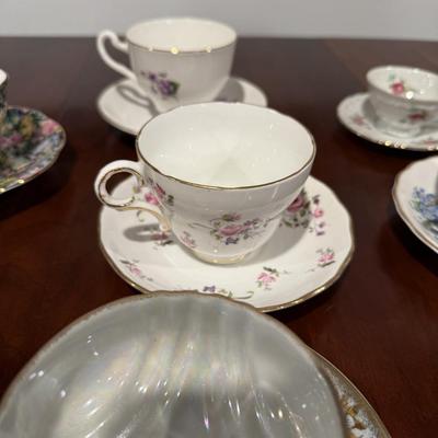 Collection of gorgeous tea cups and saucers