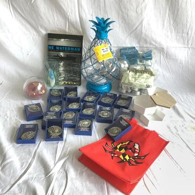 G8154 The Crab Pewter Key Chains, The Waterman Book, and More