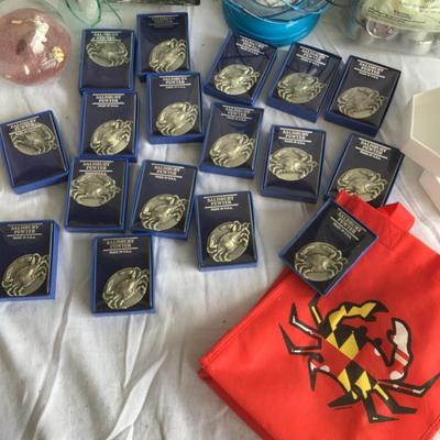 G8154 The Crab Pewter Key Chains, The Waterman Book, and More